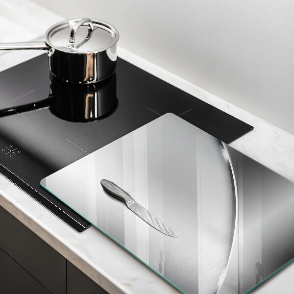 Planche à découper verre Formes métalliques