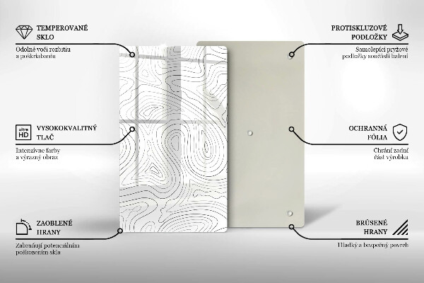Planche à découper verre Formes abstraites
