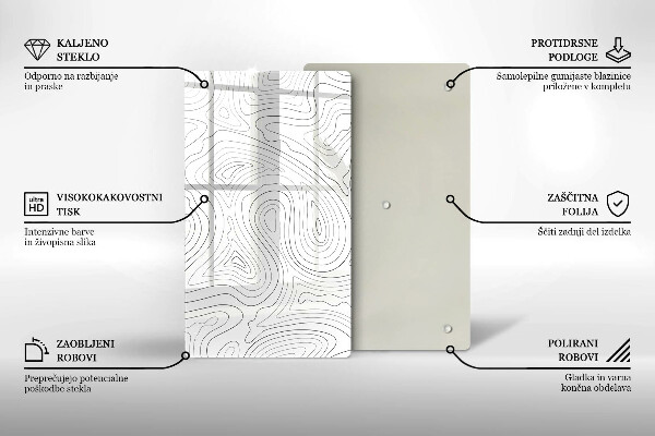Planche à découper verre Formes abstraites