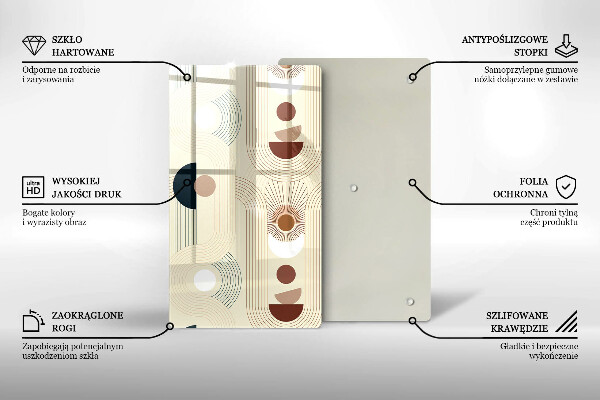 Planche à découper verre Formes géométriques bohèmes