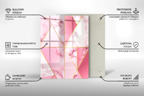 Planche à découper verre Formes géométriques bohèmes