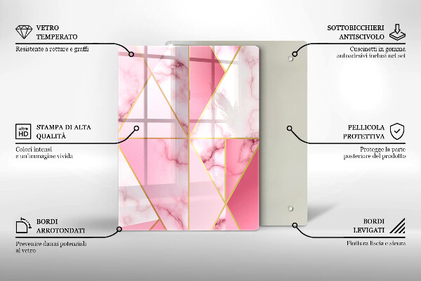 Planche à découper verre Formes géométriques bohèmes