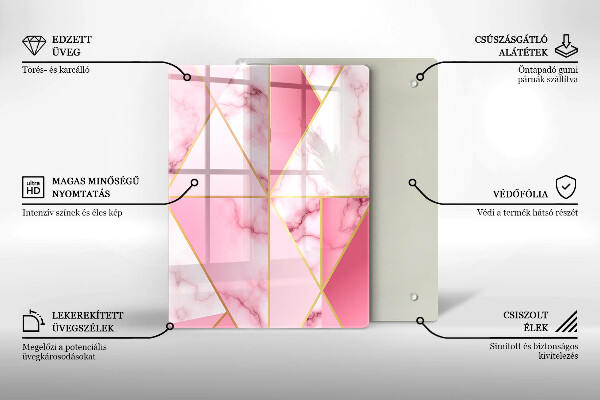 Planche à découper verre Formes géométriques bohèmes
