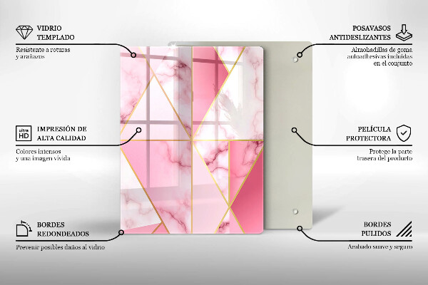 Planche à découper verre Formes géométriques bohèmes
