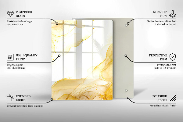 Planche à découper verre Modèle de feuilles de bohème