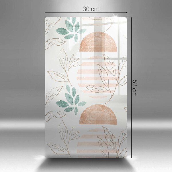 Planche à découper verre Modèle de feuilles de bohème