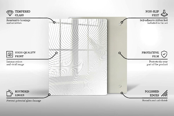 Protection pour plaque de cuisson Abstraction géométrique