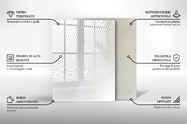 Protection pour plaque de cuisson Abstraction géométrique