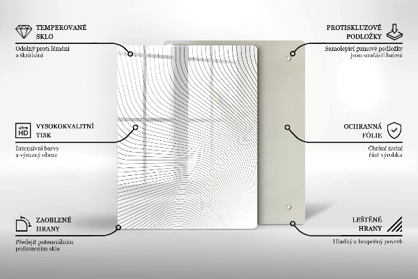 Protection pour plaque de cuisson Abstraction géométrique