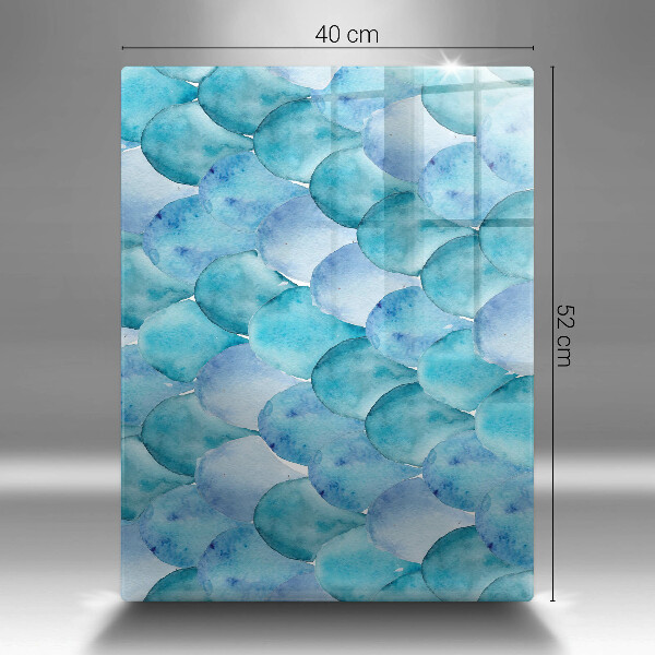 Protection pour plaque de cuisson Écailles d'aquarelle