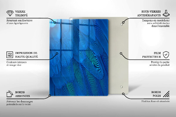 Protection pour plaque de cuisson Écailles d'aquarelle