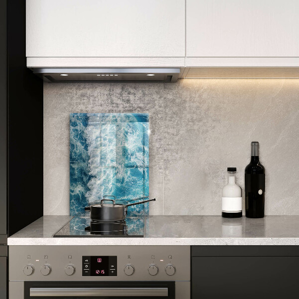 Protection pour plaque de cuisson Vagues d'eau de mer