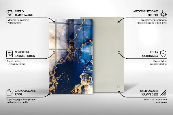 Protection pour plaque de cuisson Fond élégant et or