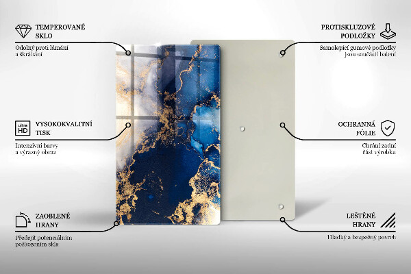 Protection pour plaque de cuisson Fond élégant et or