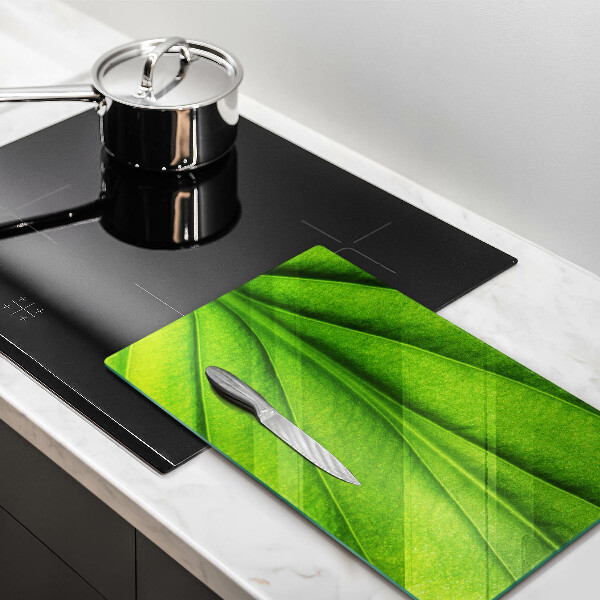 Planche à découper verre Feuille de veine naturelle