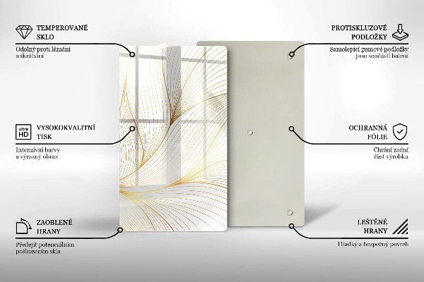 Planche à découper verre Modèle de lignes modernes