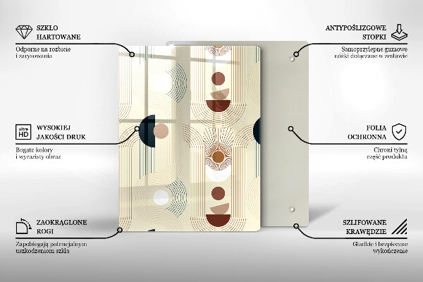Planche à découper verre Modèle de lignes modernes