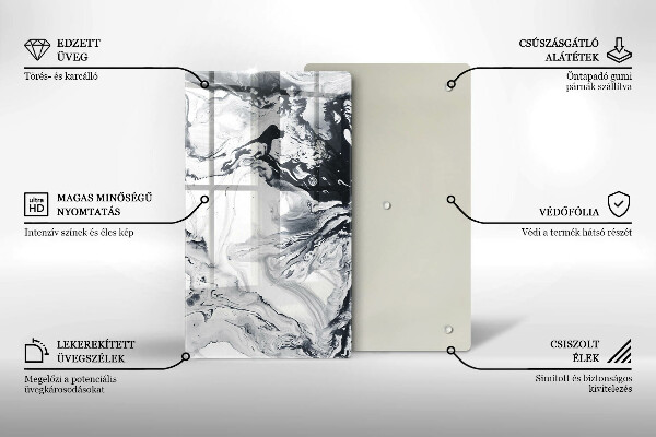 Planche à découper verre Abstraction d'encre