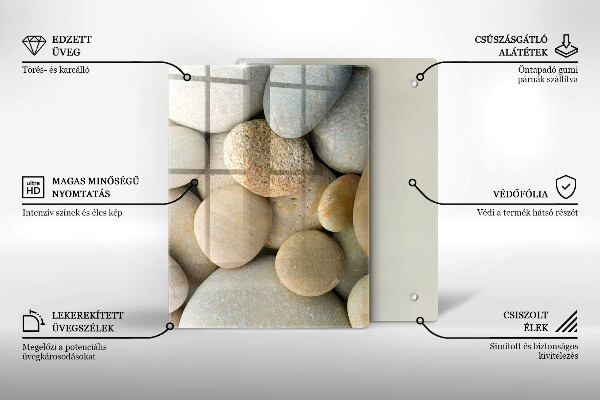 Planche à découper verre Lignes dorées abstraites