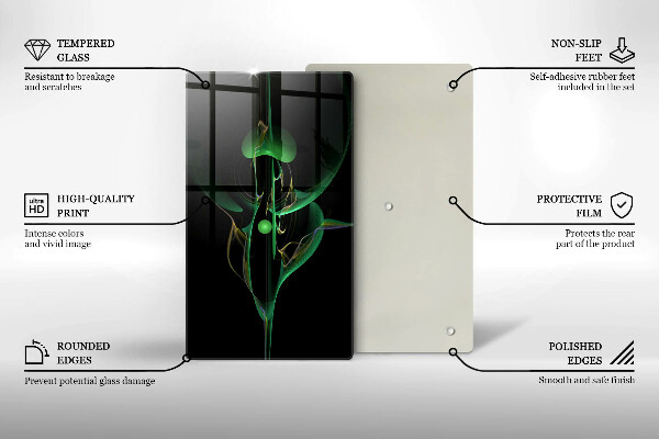 Planche à découper verre Abstraction moderne