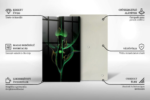 Planche à découper verre Abstraction moderne