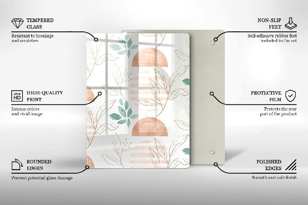 Planche à découper verre Abstraction moderne