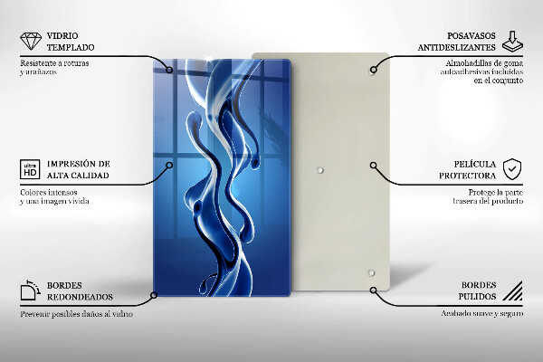 Protection pour plaque de cuisson Abstraction fluide