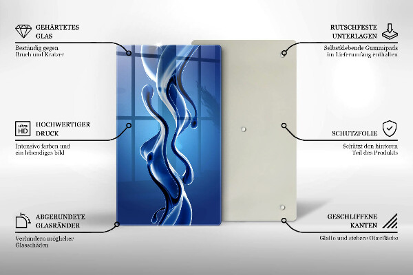 Protection pour plaque de cuisson Abstraction fluide