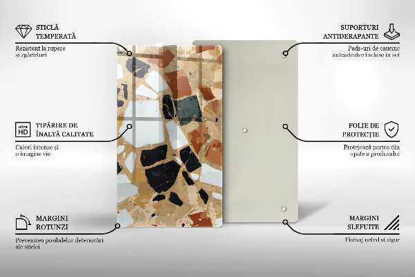 Protection pour plaque de cuisson Assiette pierres décoratives