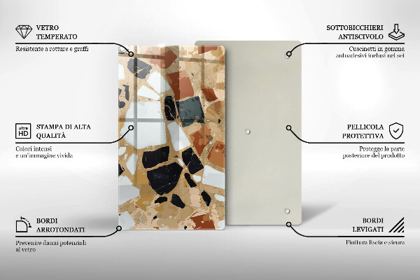 Protection pour plaque de cuisson Assiette pierres décoratives