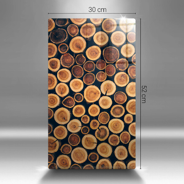 Planche à découper verre Des souches d'arbres en bois
