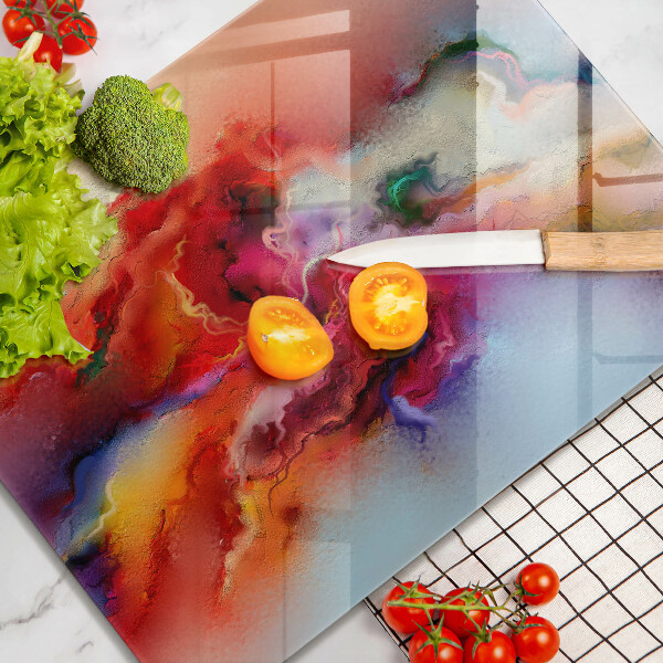 Planche à découper verre Abstraction enfumée