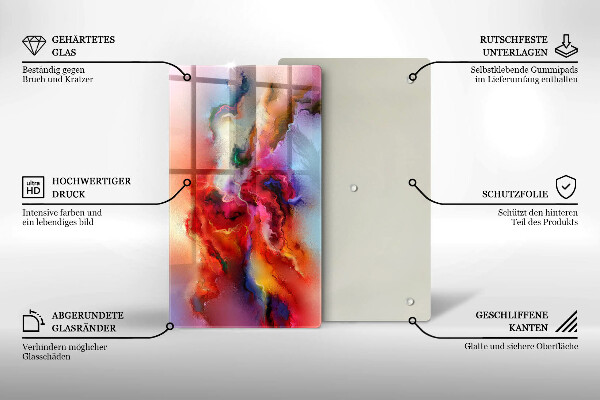 Planche à découper verre Abstraction enfumée