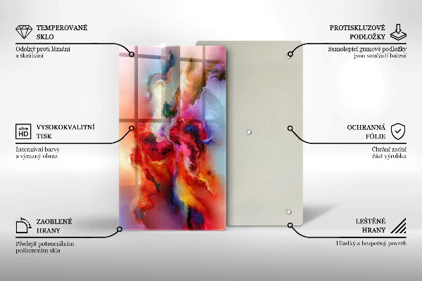 Planche à découper verre Abstraction enfumée