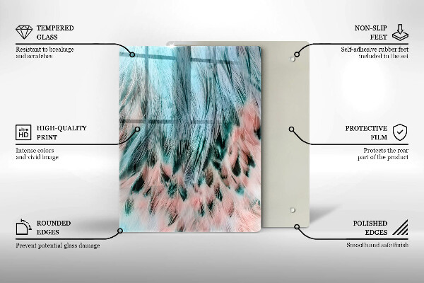 Planche à découper verre Abstraction enfumée