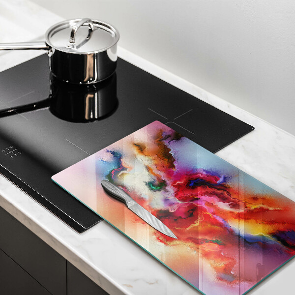 Planche à découper verre Abstraction enfumée