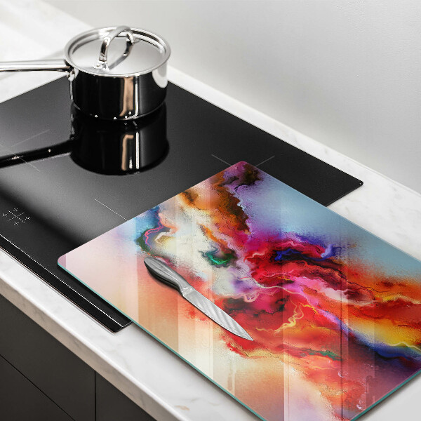 Planche à découper verre Abstraction enfumée