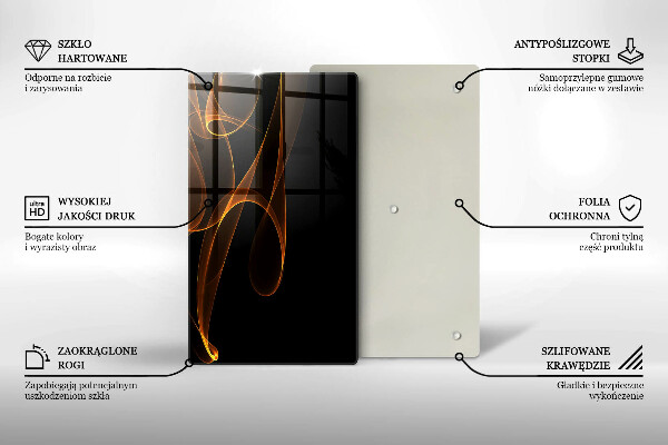 Planche à découper verre Lignes abstraites