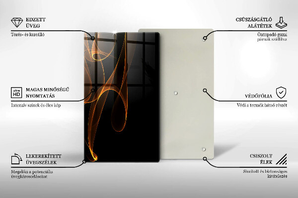 Planche à découper verre Lignes abstraites