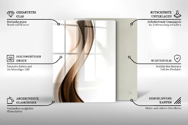 Planche à découper verre Lignes abstraites