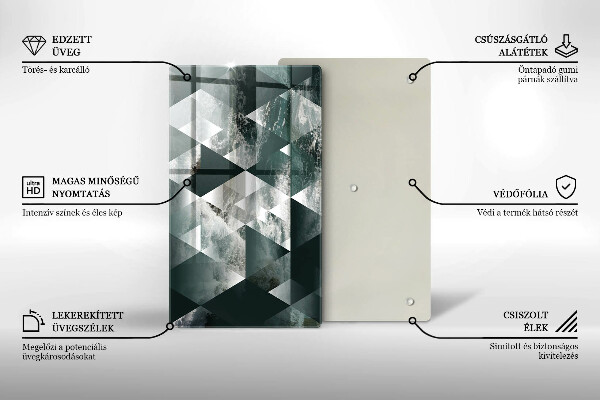 Protection pour plaque de cuisson Triangles et eau