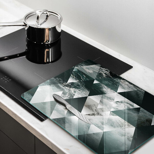 Protection pour plaque de cuisson Triangles et eau