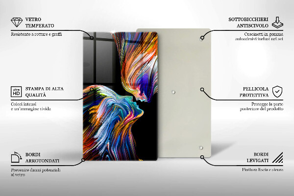 Protection pour plaque de cuisson Baiser abstraction