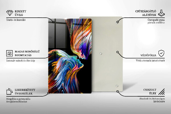 Protection pour plaque de cuisson Baiser abstraction