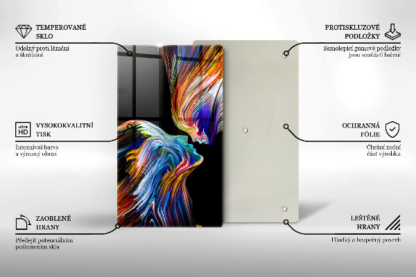 Protection pour plaque de cuisson Baiser abstraction