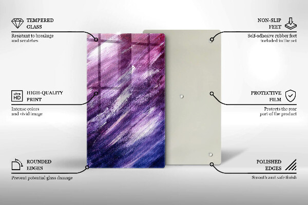 Protection pour plaque de cuisson Peinture abstraite