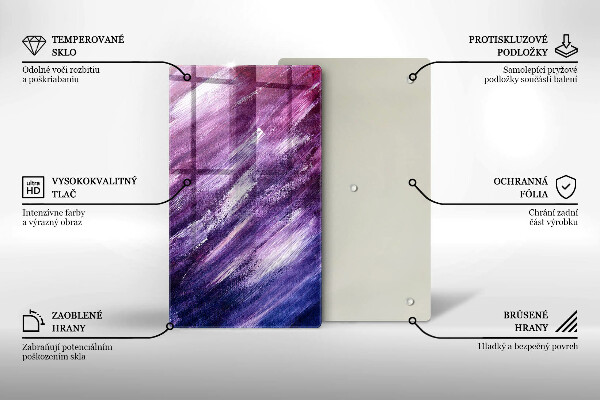 Protection pour plaque de cuisson Peinture abstraite