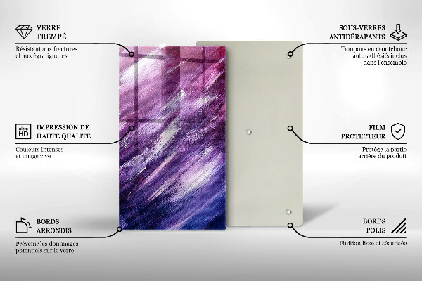 Protection pour plaque de cuisson Peinture abstraite