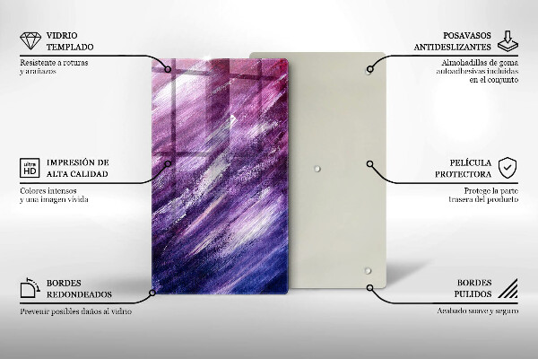 Protection pour plaque de cuisson Peinture abstraite