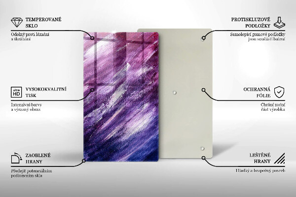 Protection pour plaque de cuisson Peinture abstraite